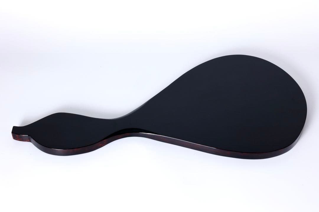 【極上漆芸】漆芸家 野澤寛 作 朱漆塗 瓢箪形 飾台 大型 花台 平台 箱栞付