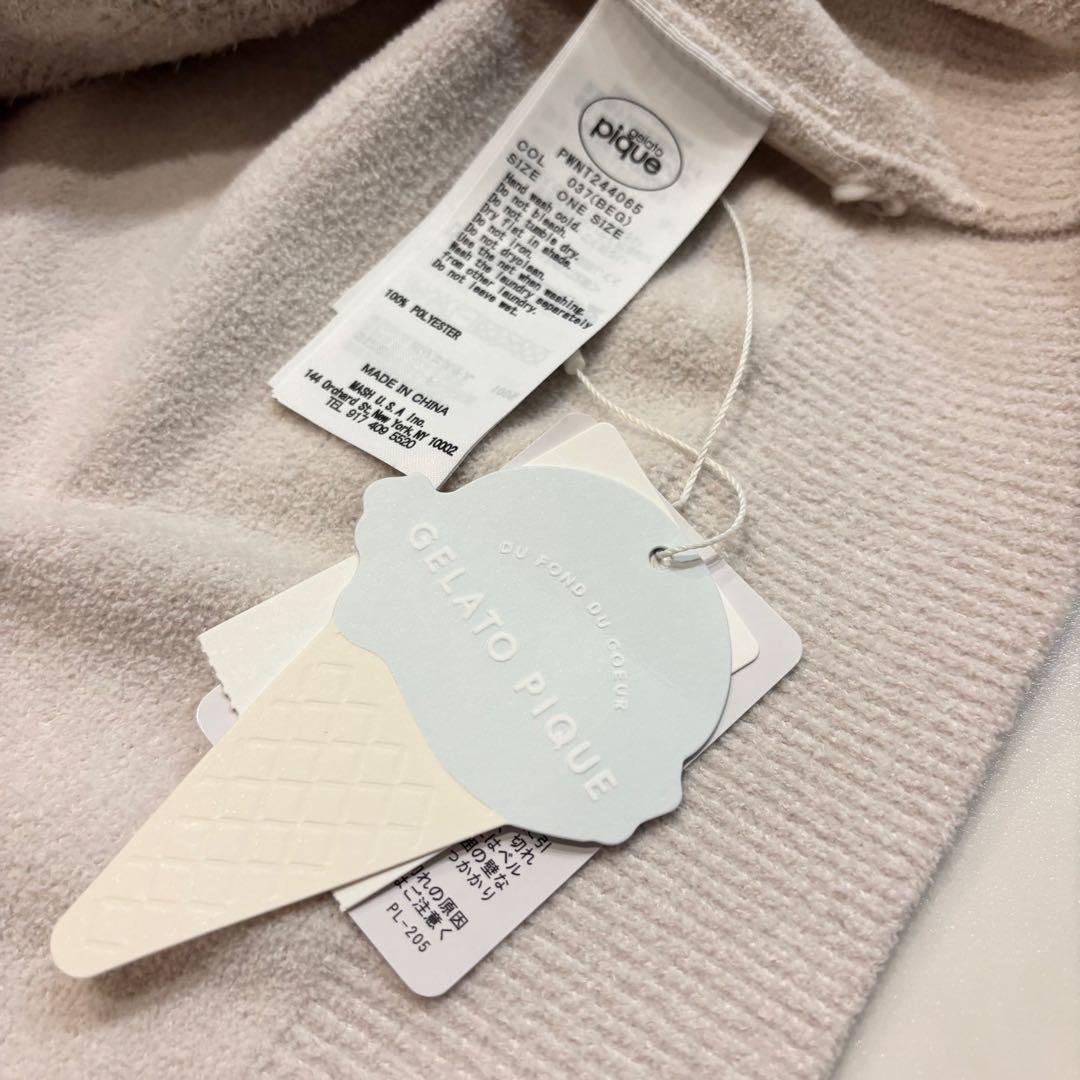 【未使用】ジェラートピケ cat キャットジャガードプルオーバー ベージュ