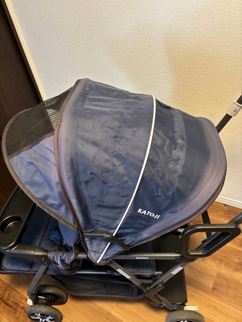 KATOJI ネイビー 折りたたみ式ベビーカー