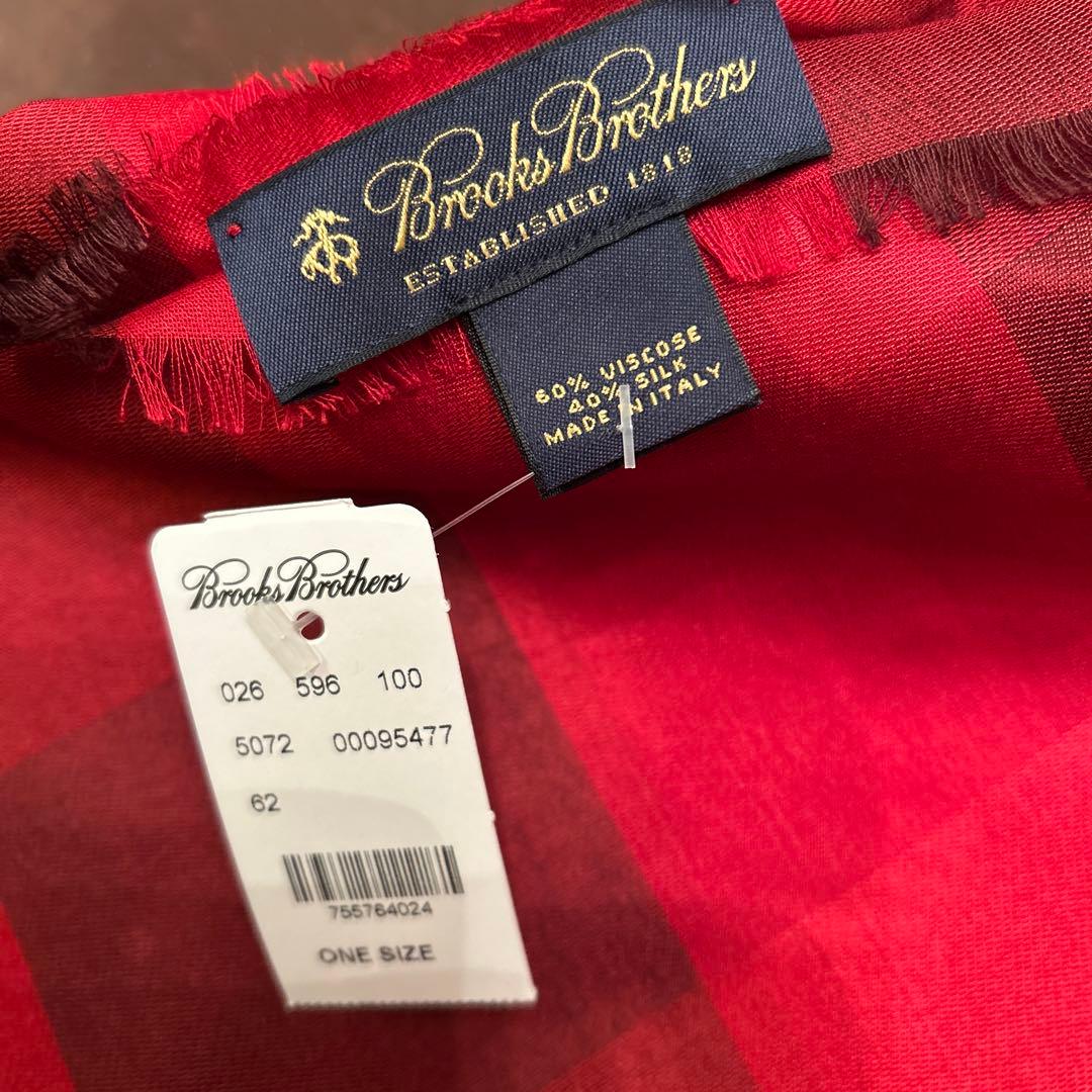 Brooks Brothers 赤 チェック柄スカーフ