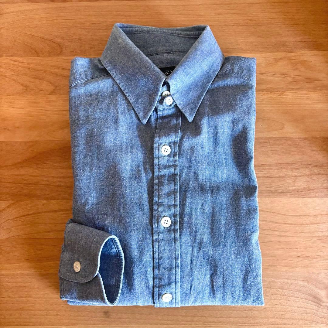 m*3様 美品 BEAMS F/ビームスFオリジナルシャンブレータブカラーシャツ