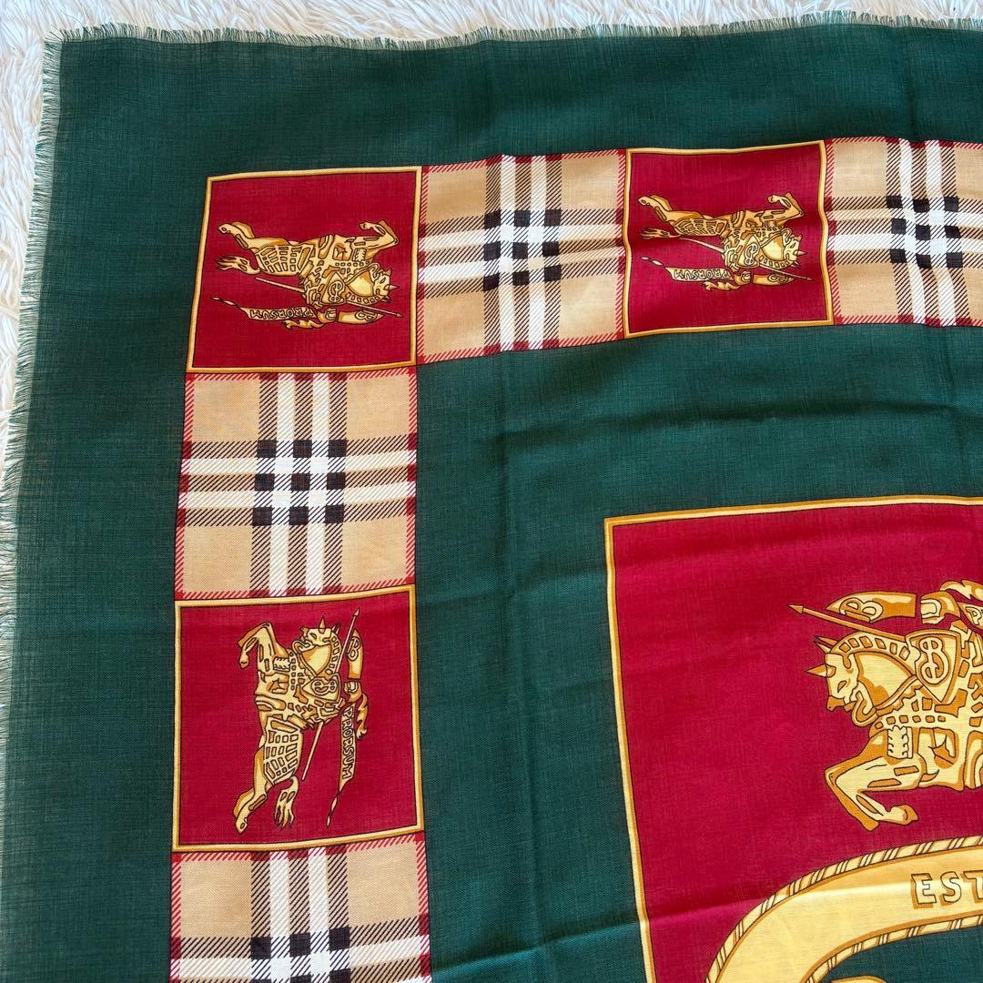 【希少・超美品】Burberrys 大判ストール ウール ノバチェック 騎士