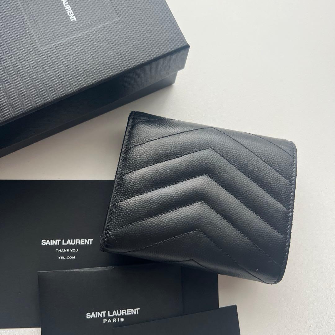106 美品 SAINTLAURENT イヴサンローラン 3つ折り財布