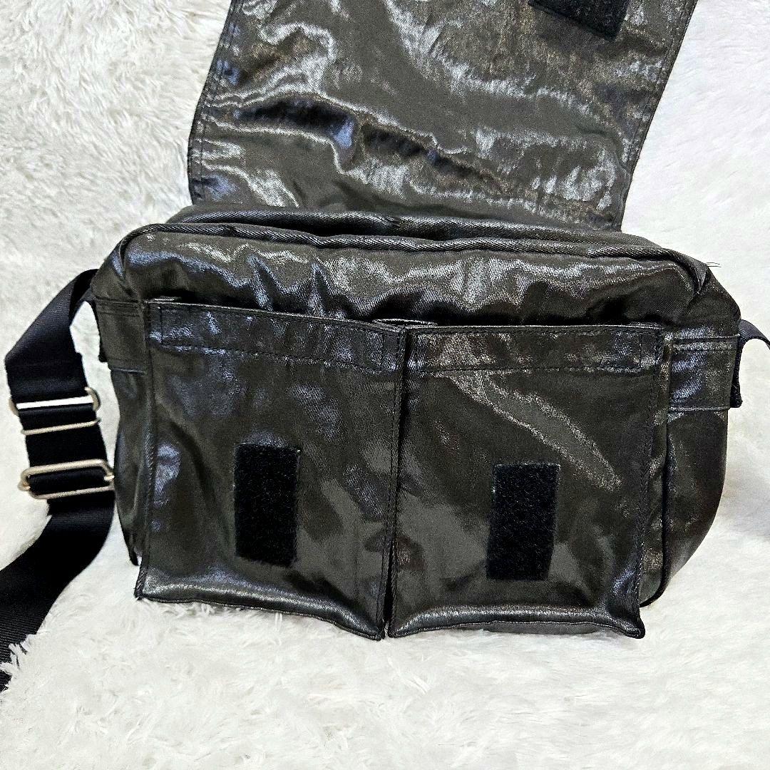 美品 PORTER フリースタイル シャイン メッセンジャーバッグ 黒