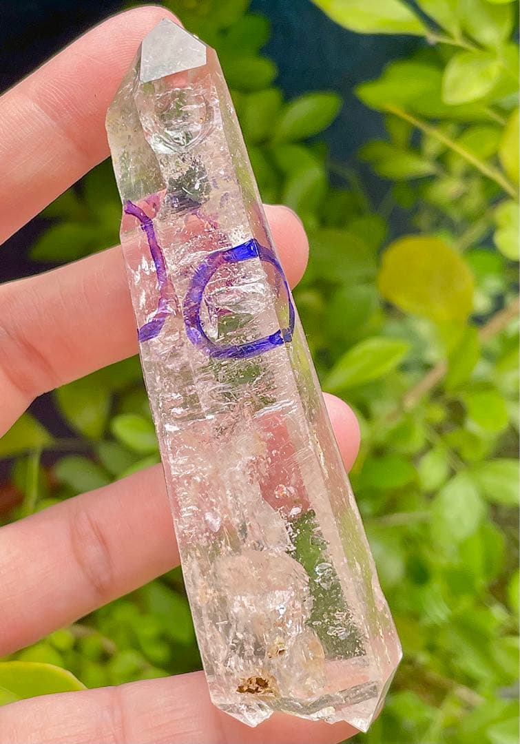 水入り虹入り　ダブルポイント　強いパワー 天然両剣　原石水晶パワーストーン　瞑想