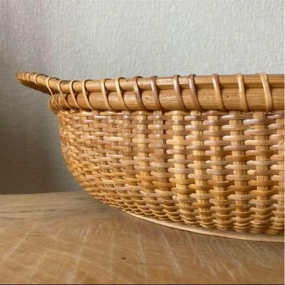 ナンタケット バスケット　かご　アメリカンヴィンテージ　アンティーク 古道具