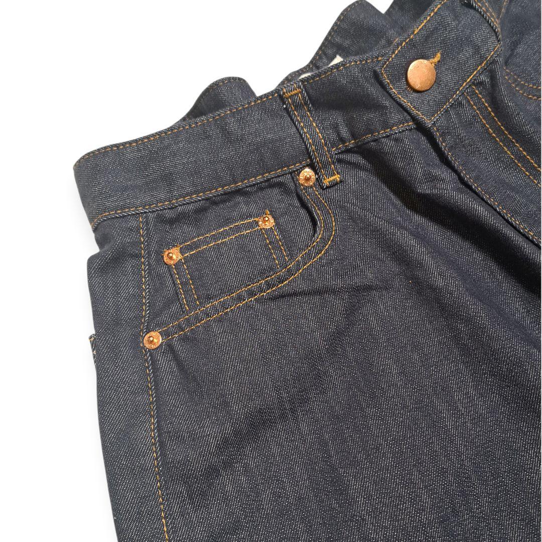 美品 marjour TUCK DENIM タックデニムパンツ 濃紺 ワイド M