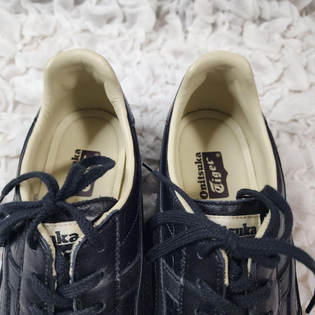 オニツカタイガー リンバー66 プレステージ 型押し レザー スニーカー