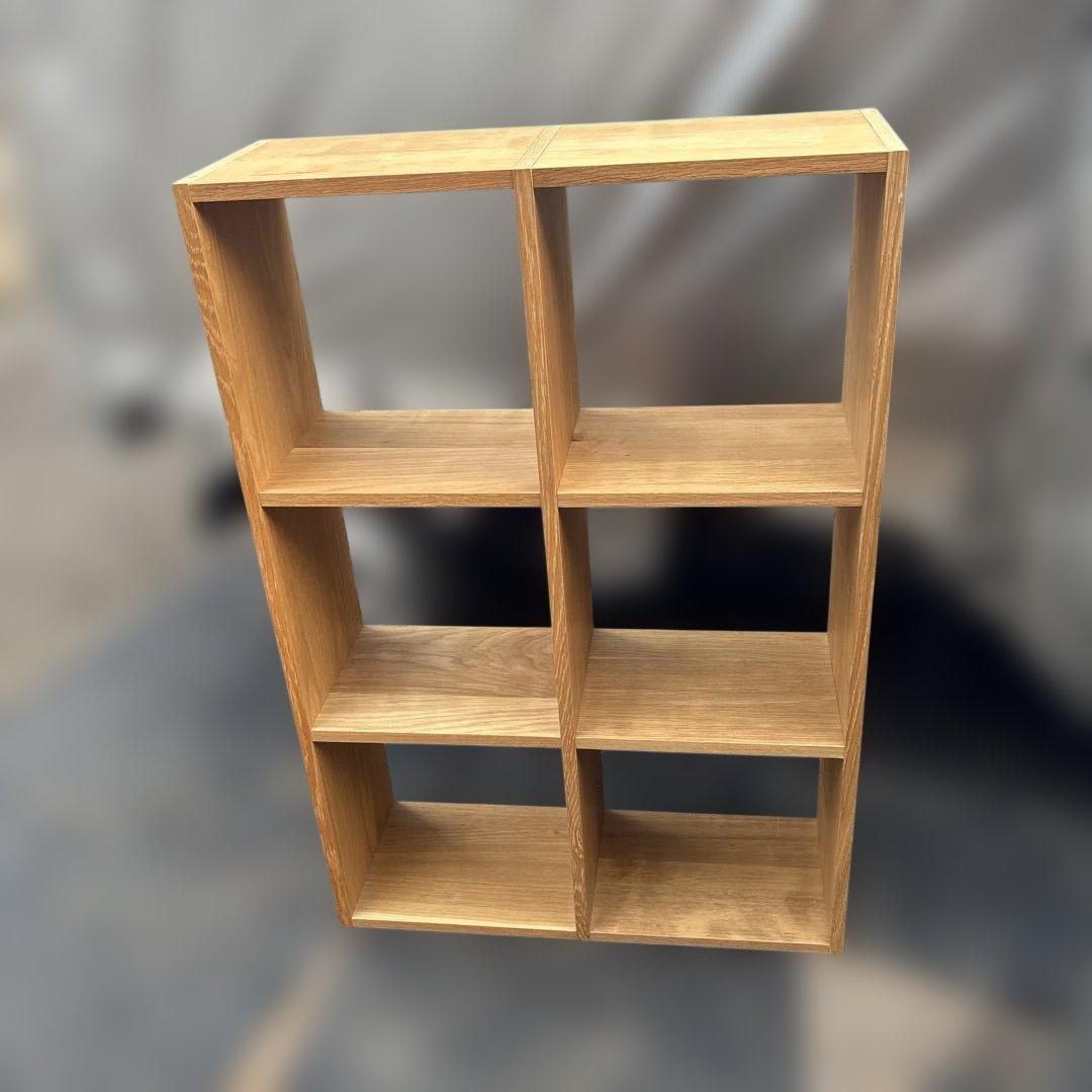 無印良品 スタッキングシェルフ オーク材 3段2列 棚 シェルフ 収納家具