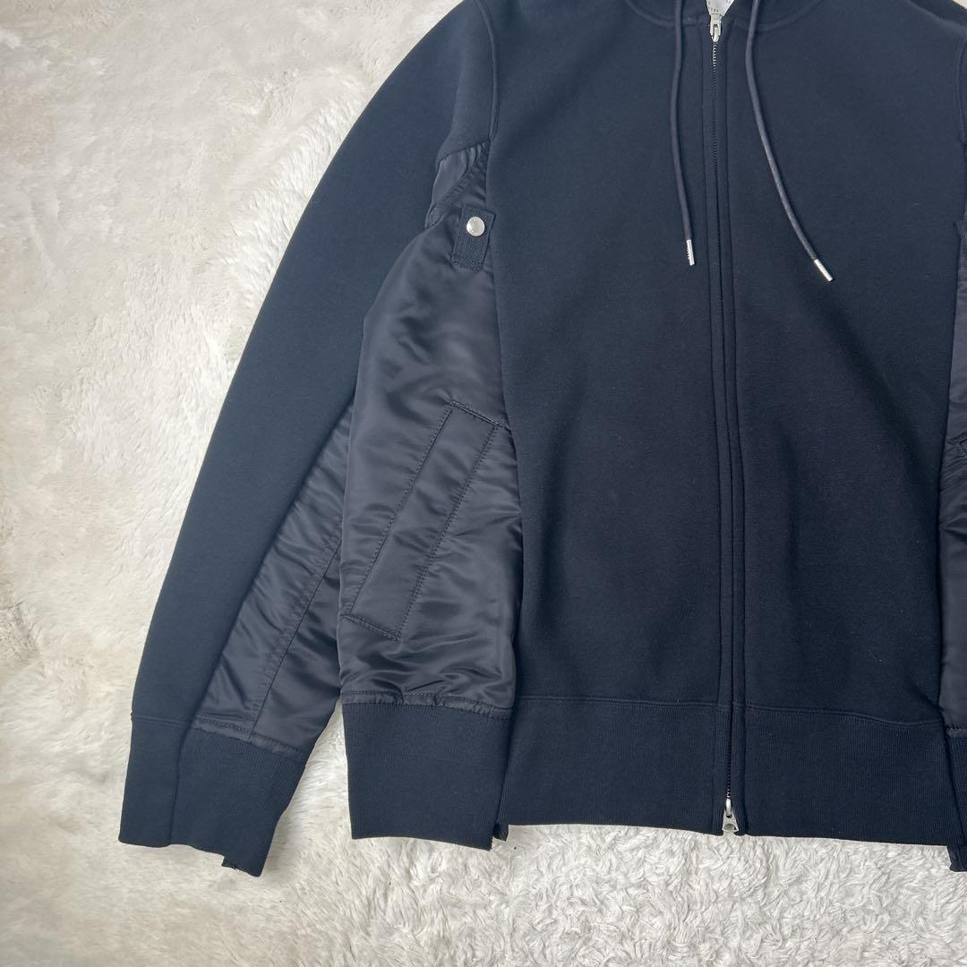 美品 sacai /サカイ AD2024 SCM-056 4 XL パーカー 黒