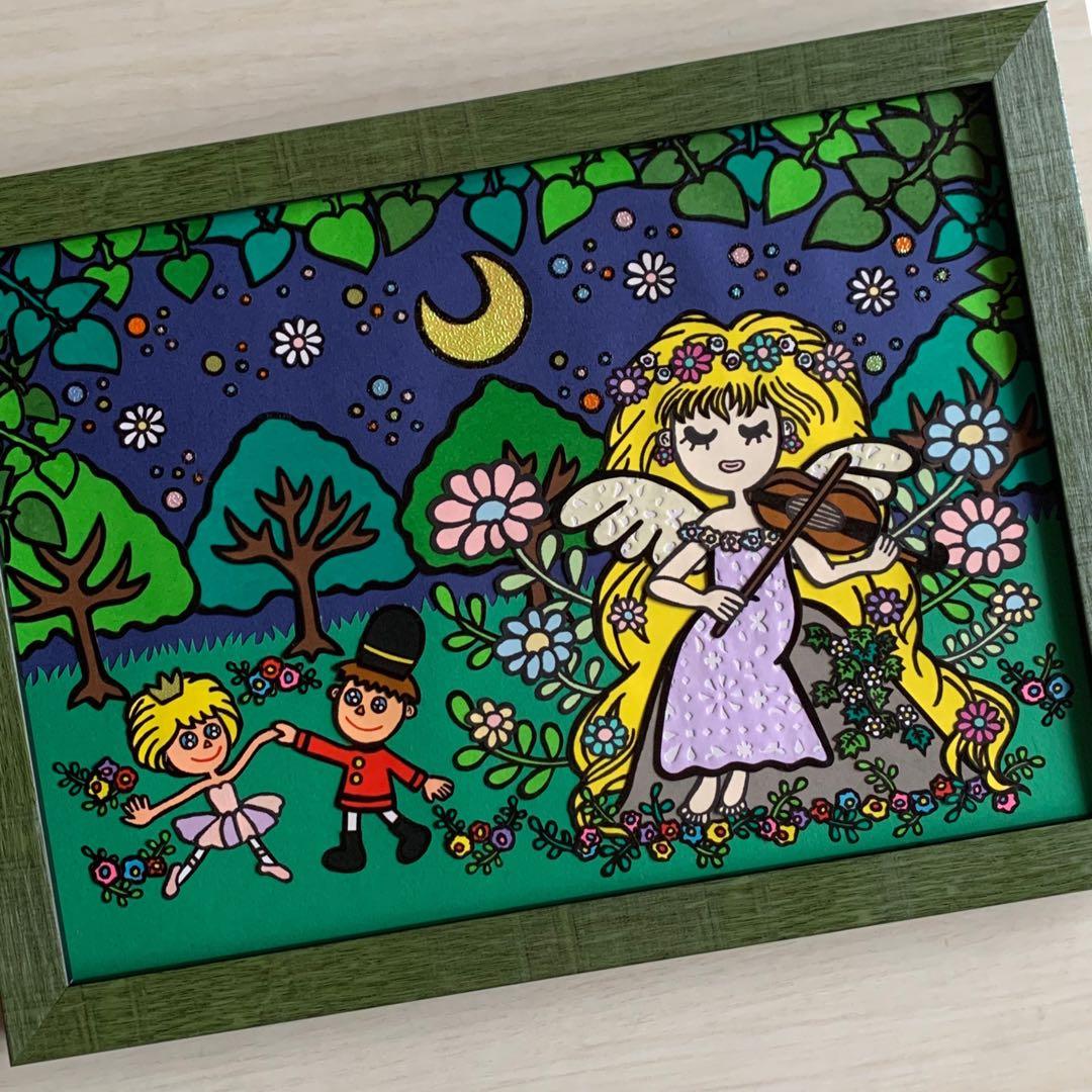 【原画作品】貼り絵★終わらない夜の物語