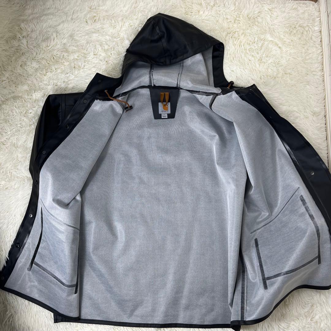 Carhartt メンズ ミッドウェイト 防水 レインストームコート L 黒