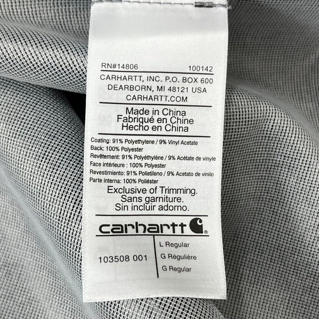 Carhartt メンズ ミッドウェイト 防水 レインストームコート L 黒