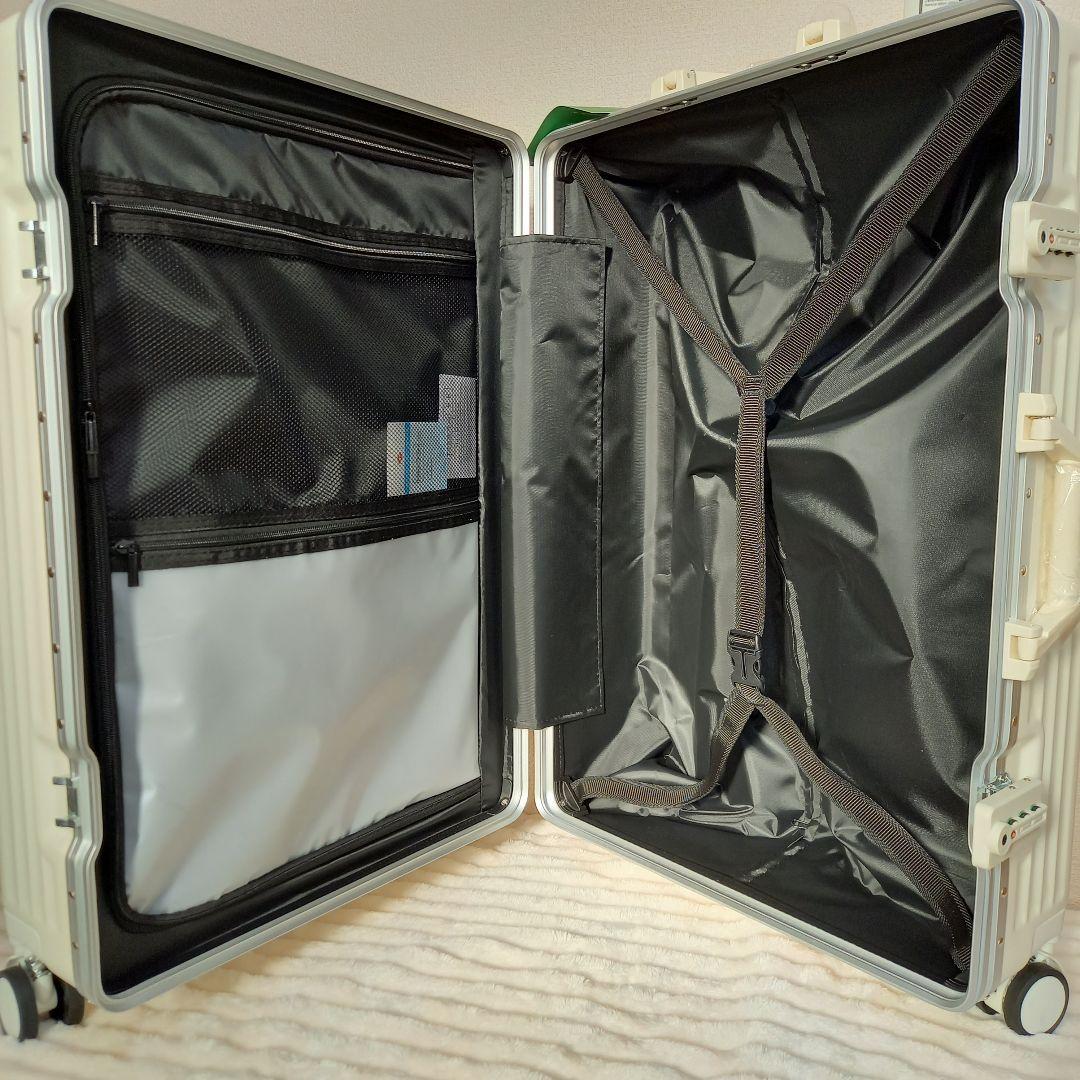 ⭐セール⭐ [lanbao] アルミフレームスーツケース ホワイト, Lサイズ