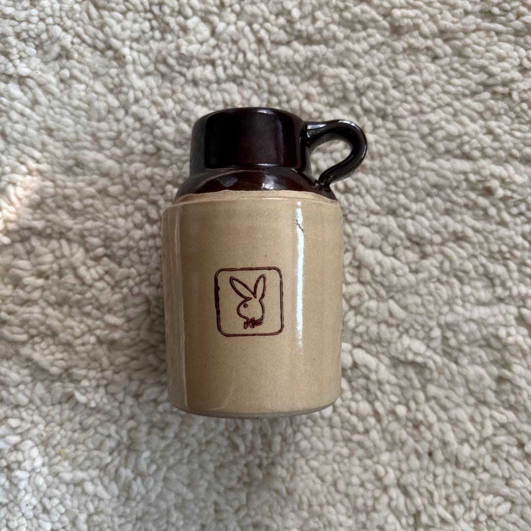 ヴィンテージ 70年代のプレイボーイバニーマグブラウンウイスキージャグ陶器