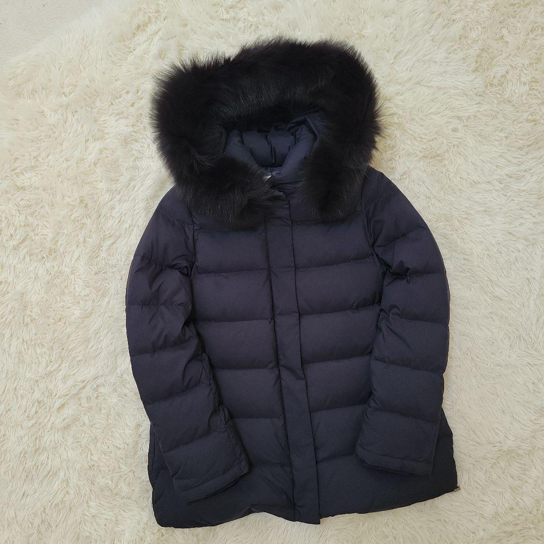 美品 IENA イエナ　P/タフタ ショートダウンコート　フォックスファー 34