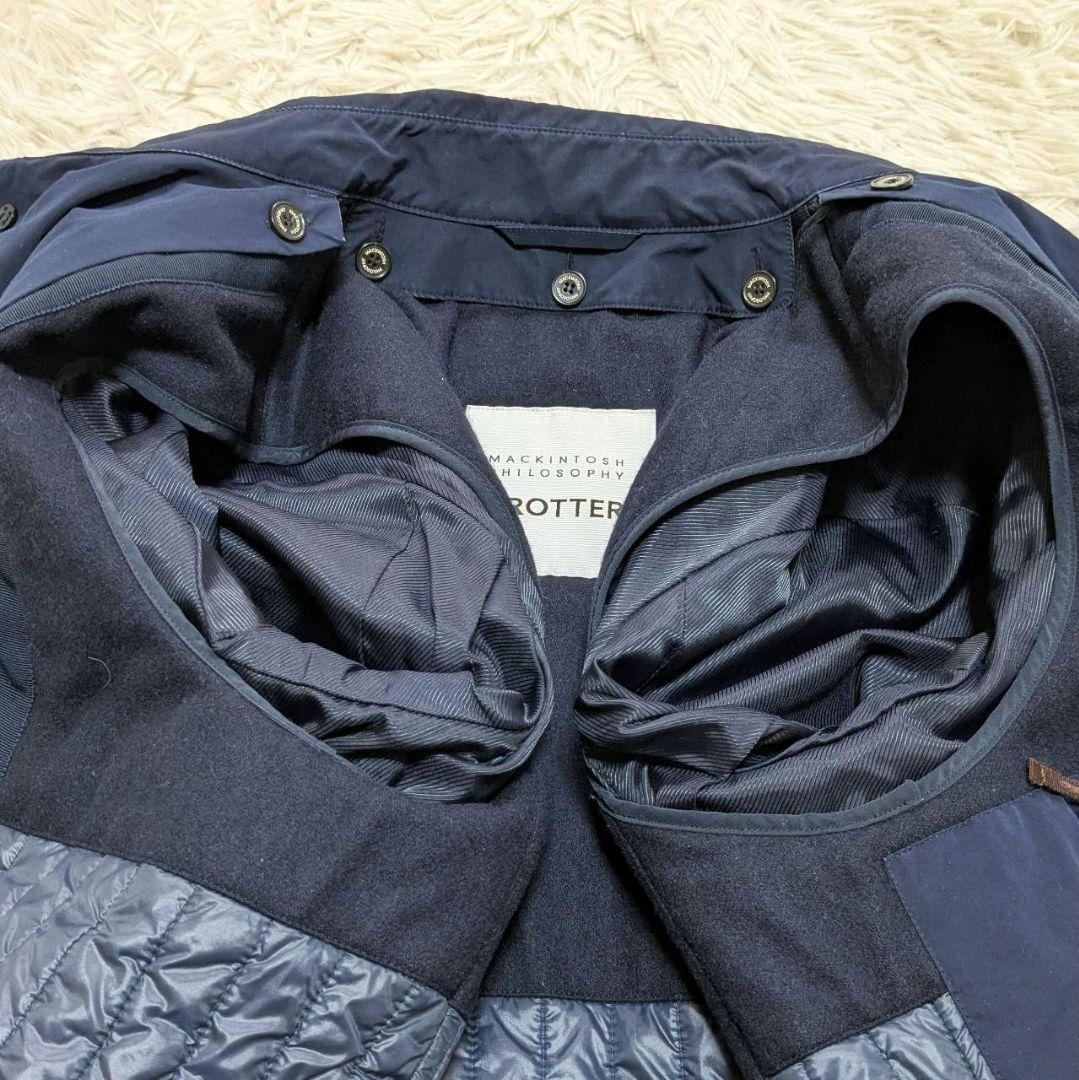マッキントッシュ 中綿ライナー ステンカラーコート トロッター ネイビー 40