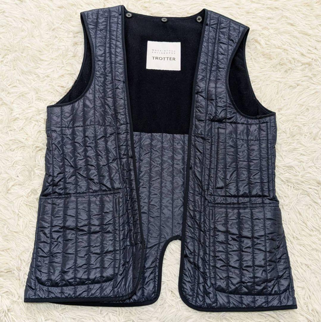 マッキントッシュ 中綿ライナー ステンカラーコート トロッター ネイビー 40