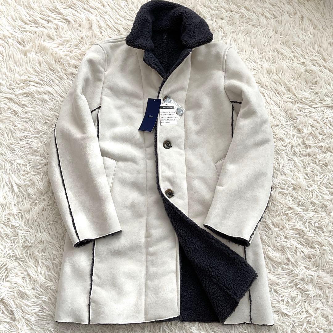 新品未使用　G-stage ジーステージ　フェイクムートン　ステンカラーコート