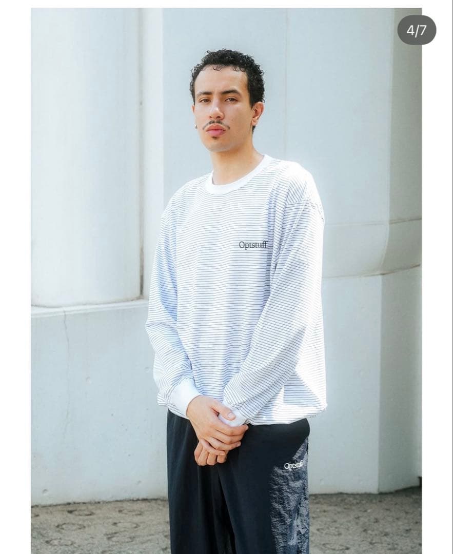 最終値下げ　optstuff BORDER LONG SLEEVE TSHIRT