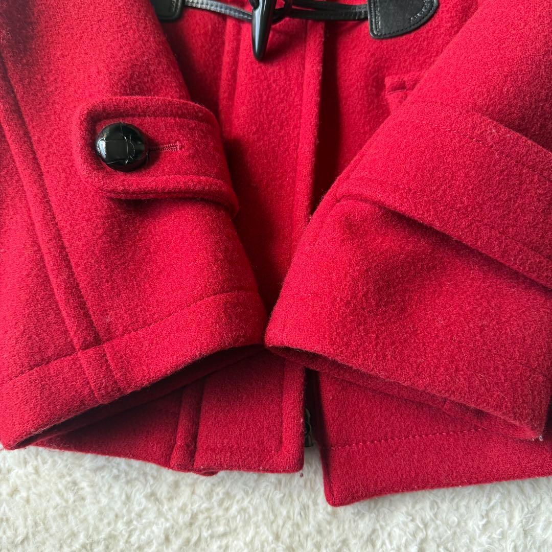 バーバリーブルーレーベル ダッフルコート ノバチェック 38 レッド 未使用級