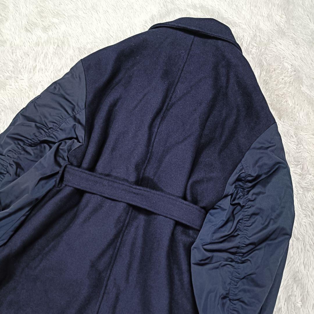 未使用級♪ZARA マッチングボンバーコート マキシ丈 ドッキング ベルト L