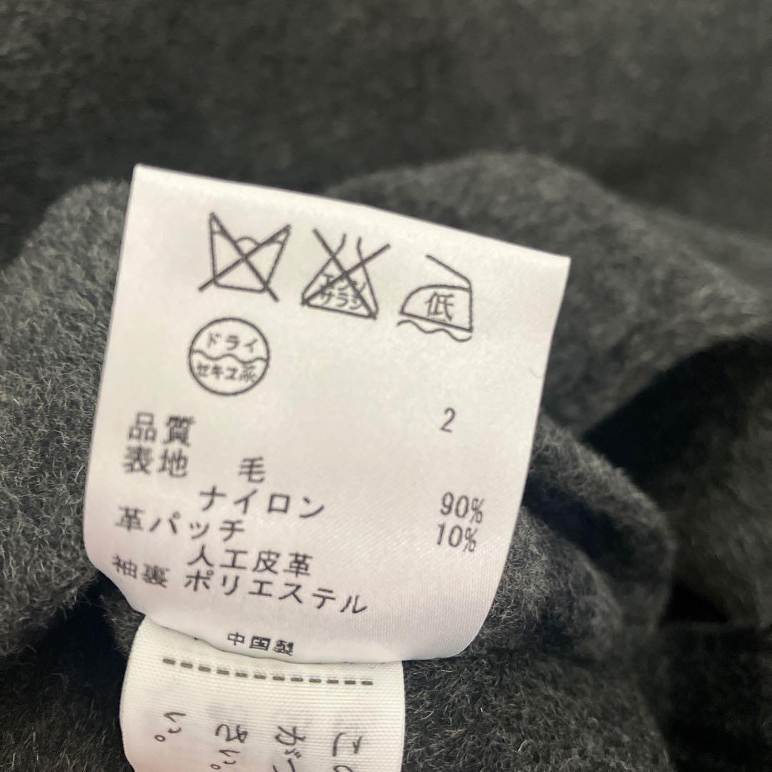 ほぼ未使用♡ 23区　ダッフルコート　裏チェック柄　グレー両サイドポケット付き♡