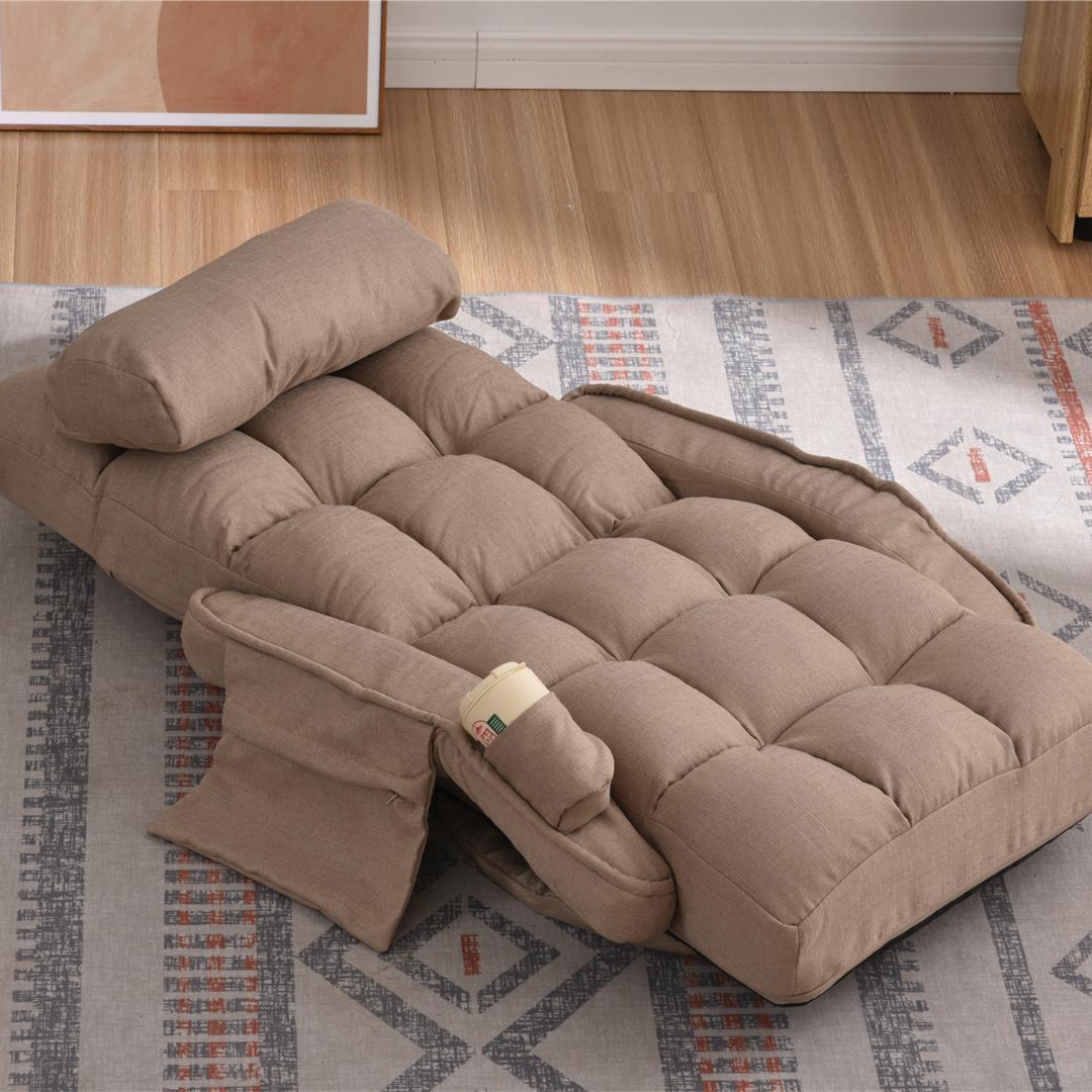 【コーヒー】回転式座椅子 肘掛け ハイバック 座いす リクライニング 1人掛