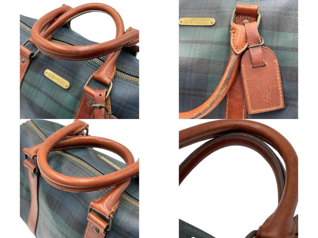 ポロ ラルフローレン ブラックウォッチ ハンドバッグ ミニボストンバッグ