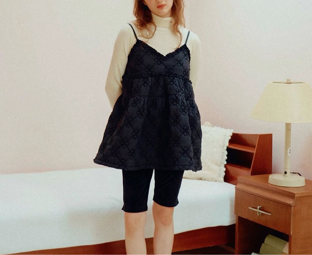 アリソンブラウン　ワンピース　Puffy Fairy Frill Dress 黒