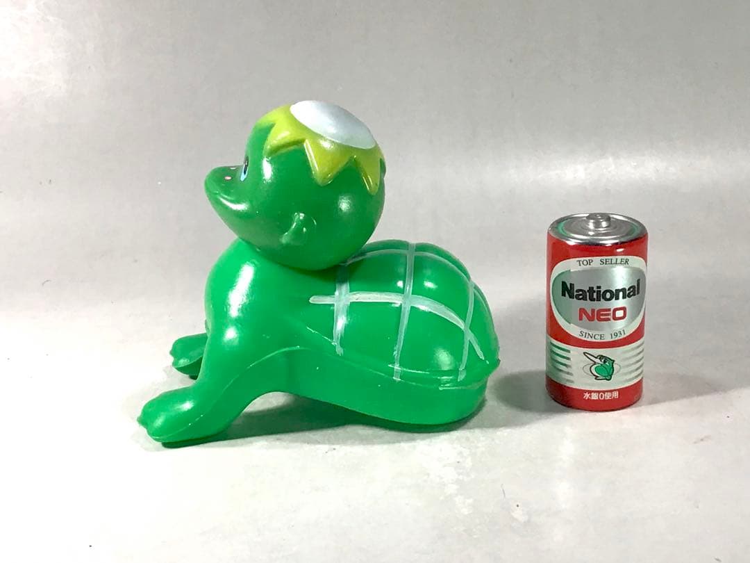 昭和レトロ ハイハイ 河童 赤ちゃん 人形 妖怪 お化け 駄玩具 ソフビ 黄緑