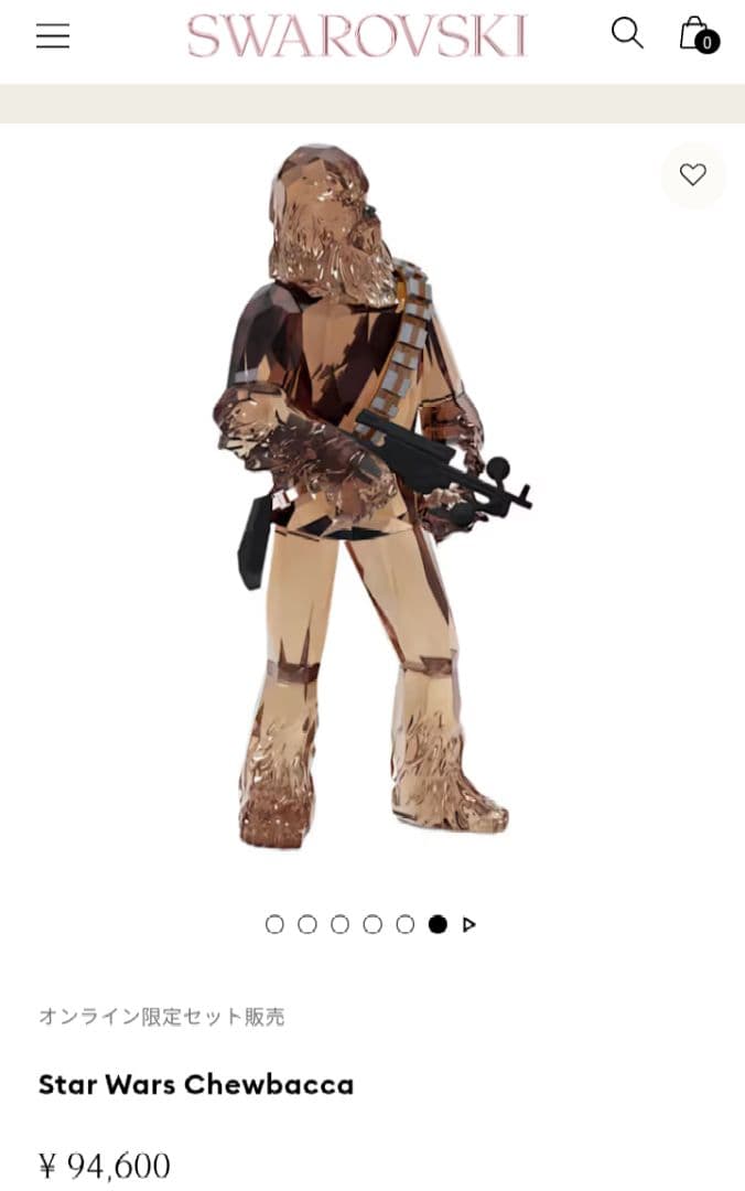 【新品♥希少】スワロフスキー スターウォーズ Chewbacca チューバッカ