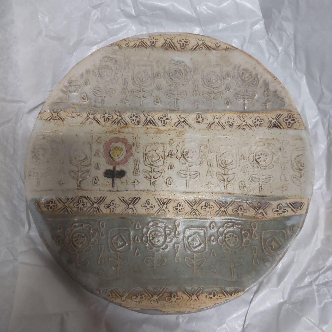 新品、未使用 本田あつみさん ワイルドフラワー 大皿 プレート