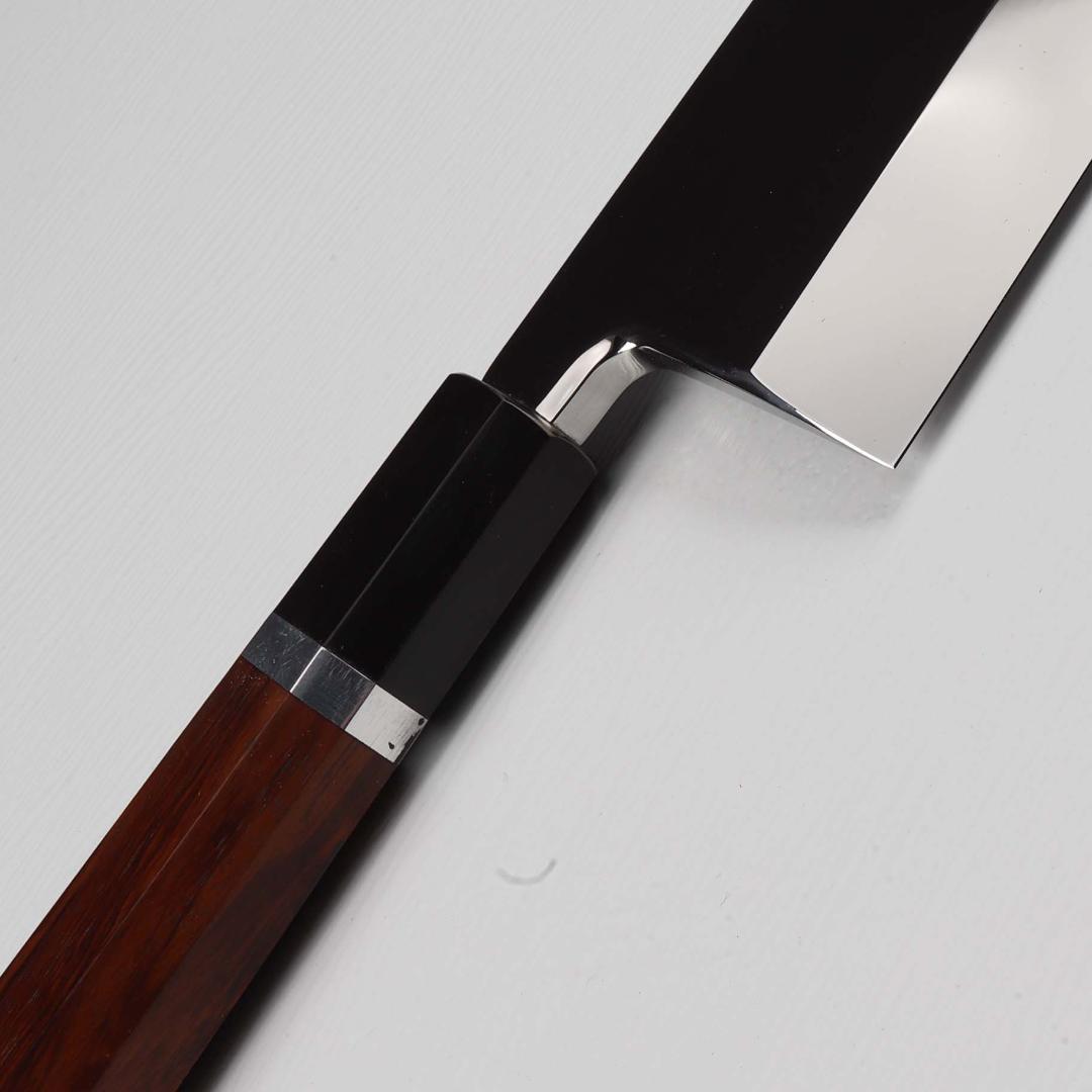 7825 出刃包丁 9寸 ウルトラ鏡面仕上げ 本出刃 スネークウッド八角柄
