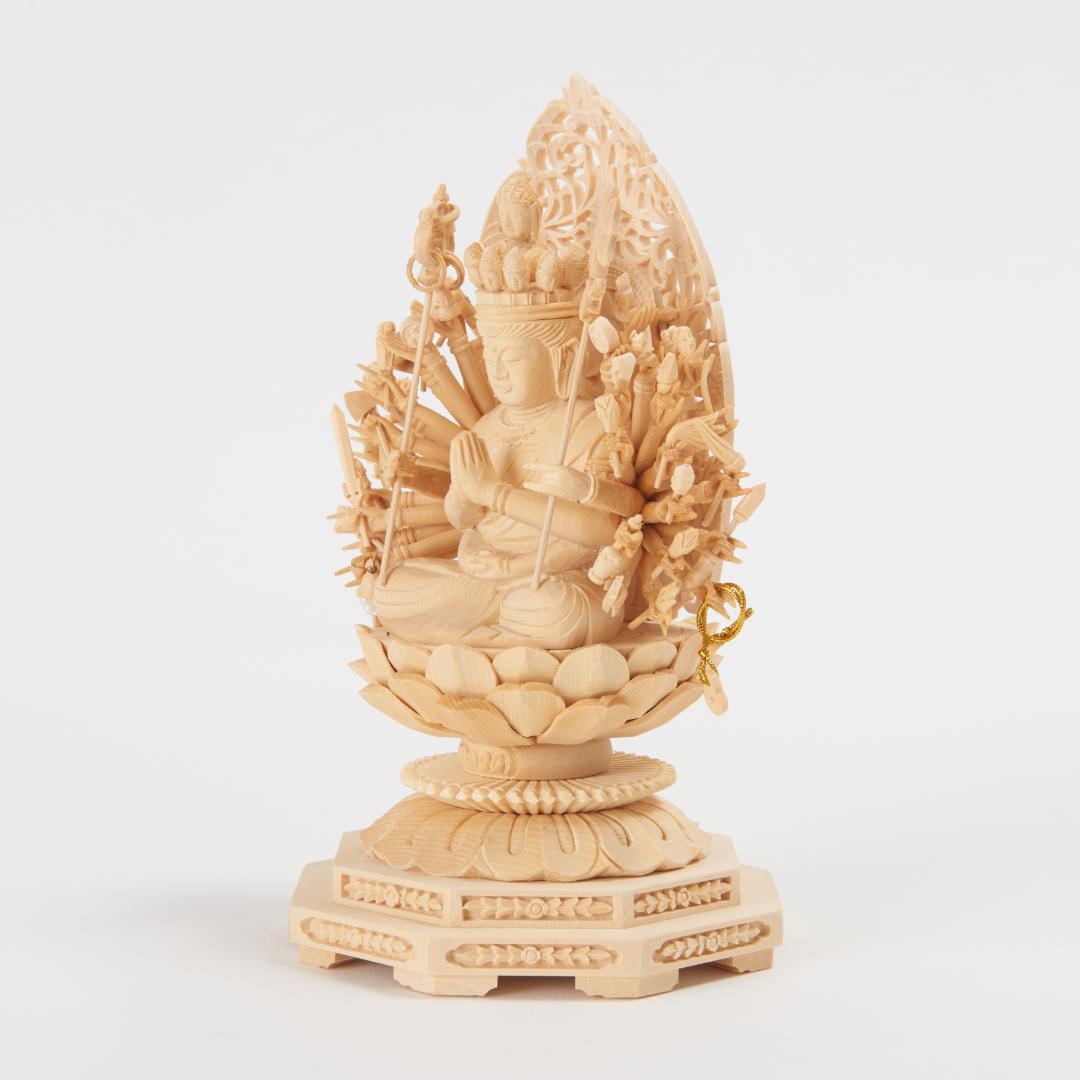 桧　2寸　千手観音　仏像 #042