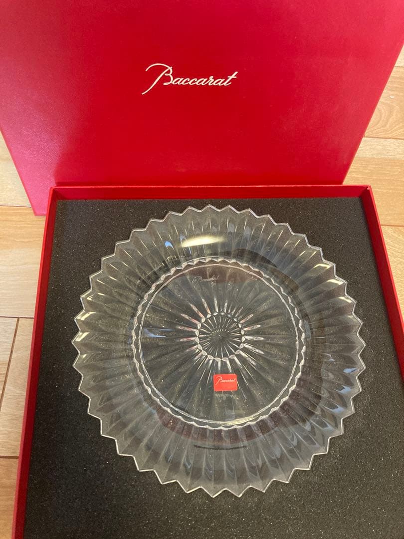 未使用　Baccarat クリスタル皿 約20cm