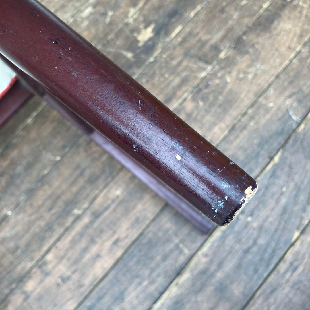 E-3 ② 昭和レトロカリモク 木製 椅子 イス ダイニングチェア アームレス