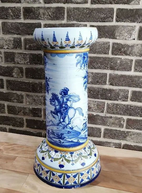 未使用　スペイン　タラベラ焼　アンティーク　フラワースタンド　傘立