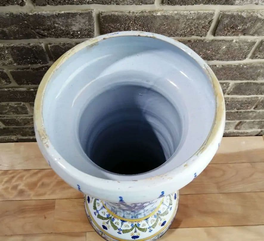 未使用　スペイン　タラベラ焼　アンティーク　フラワースタンド　傘立