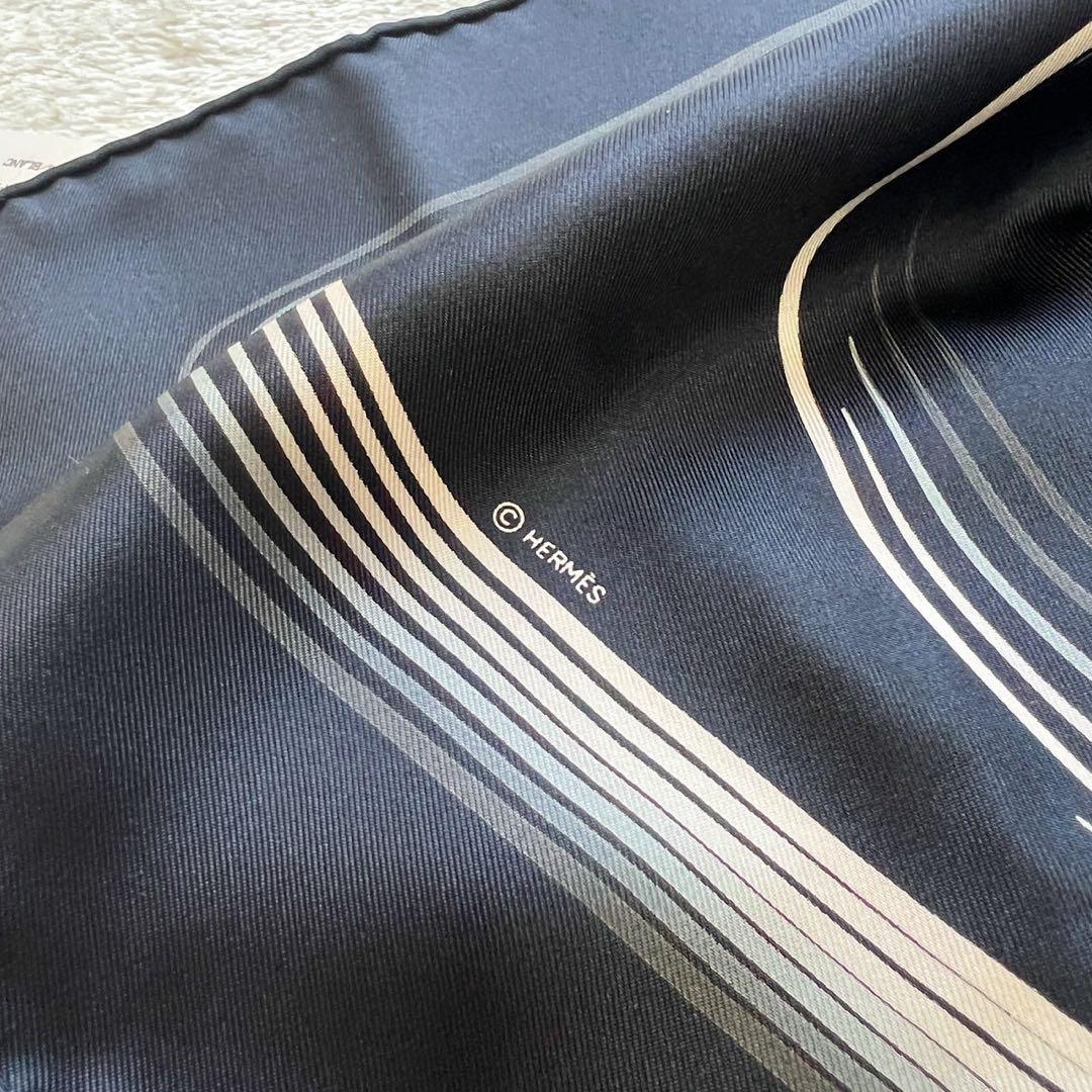 タグ付未使用　エルメス HERMES カレ90 スカーフ 24フォーブル　黒