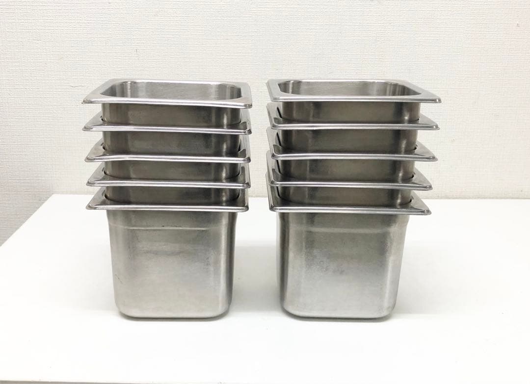 SUNNEX ステンレスホテルパン1/6 176×162×150 10点セット