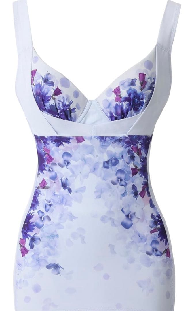 スリンディ ボディシェイパー ラッフルブルー　LL