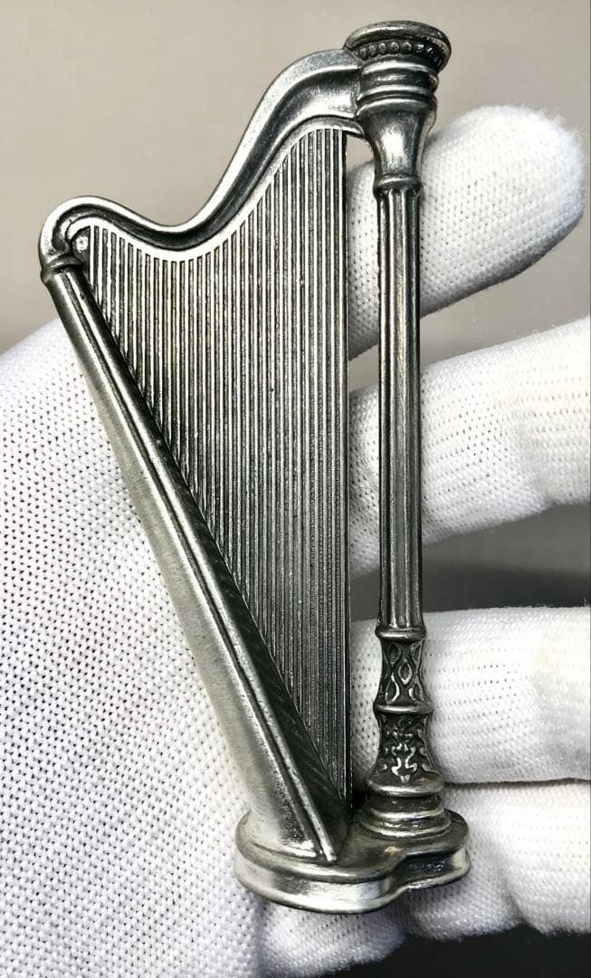 ハープ、ピアノ、マンドリン、アコーディオン　ピューター製 ドイツ製 楽器の置物