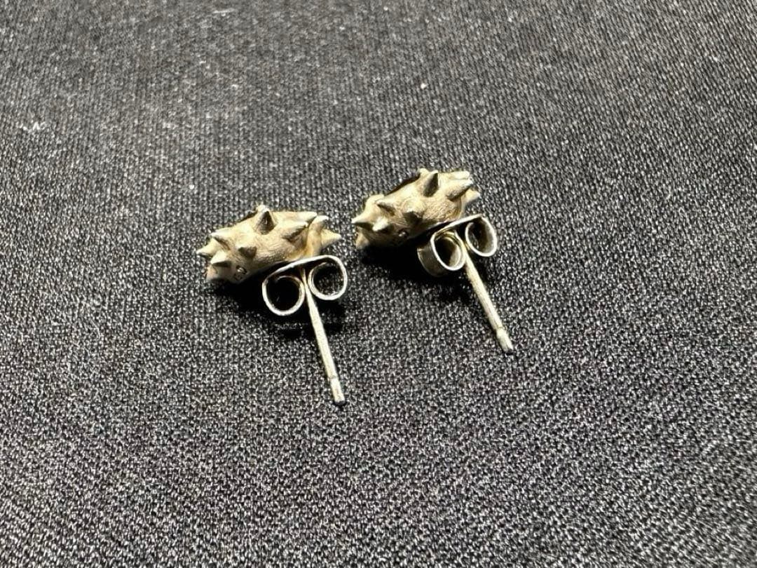 アクセサリー chigo Punk Heart Earring Onyx silver925