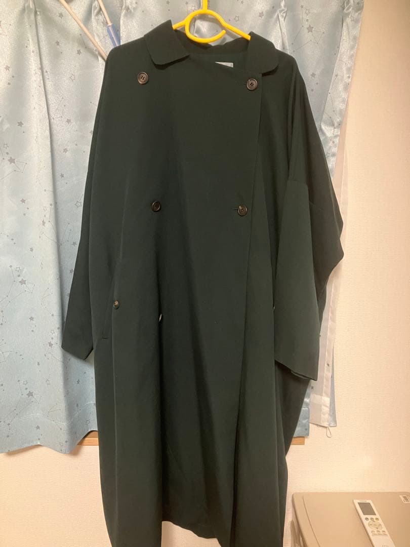 Dulcamara ダークグリーン よそいいトレンチコート　定価5万程（参考）