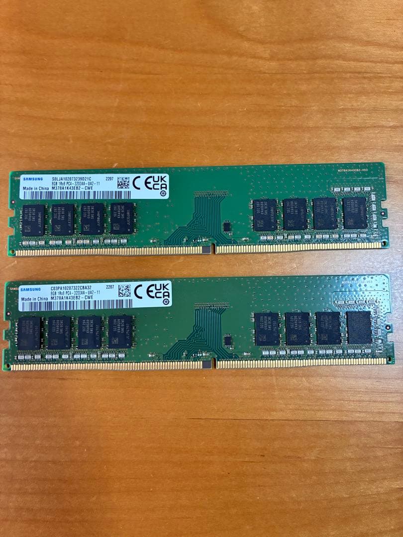 Samsung DDR4 PC4-3200AA 16GB（8GB×2）