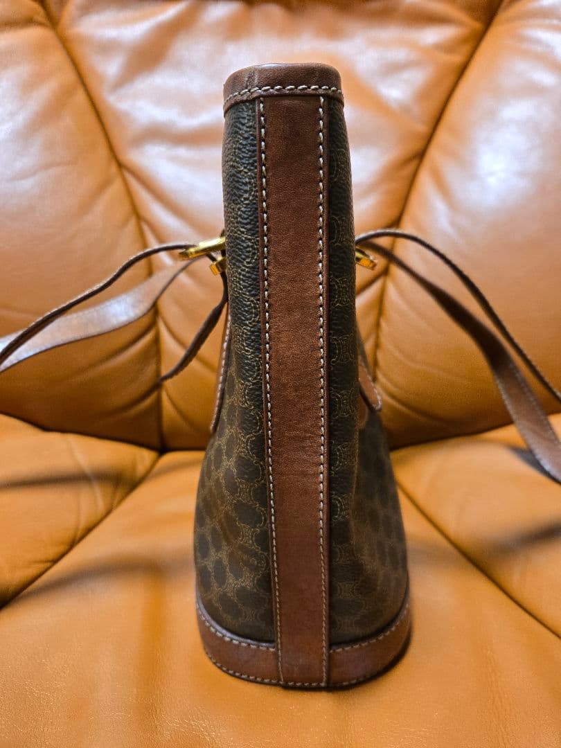 CELINE　セリーヌ　ブラウン　マカダム　トートバッグ　バケツ型