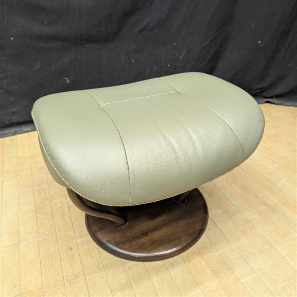 カリモク　本革　オットマン　スツール　腰掛け　ソファ　一人掛け　1P　リビング
