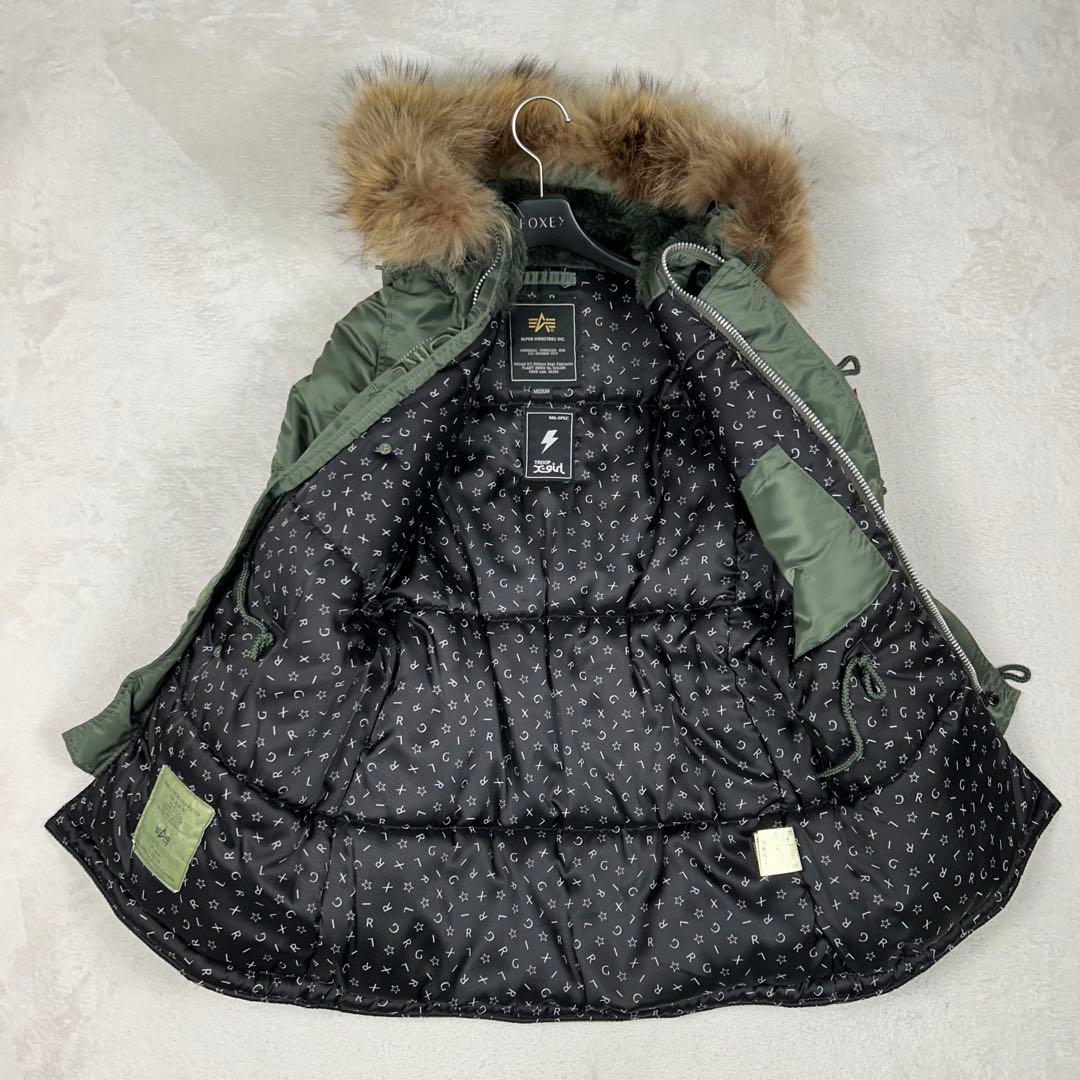 希少コラボ☆X-girl×ALPHA N-3B フライトジャケット Y2K 2