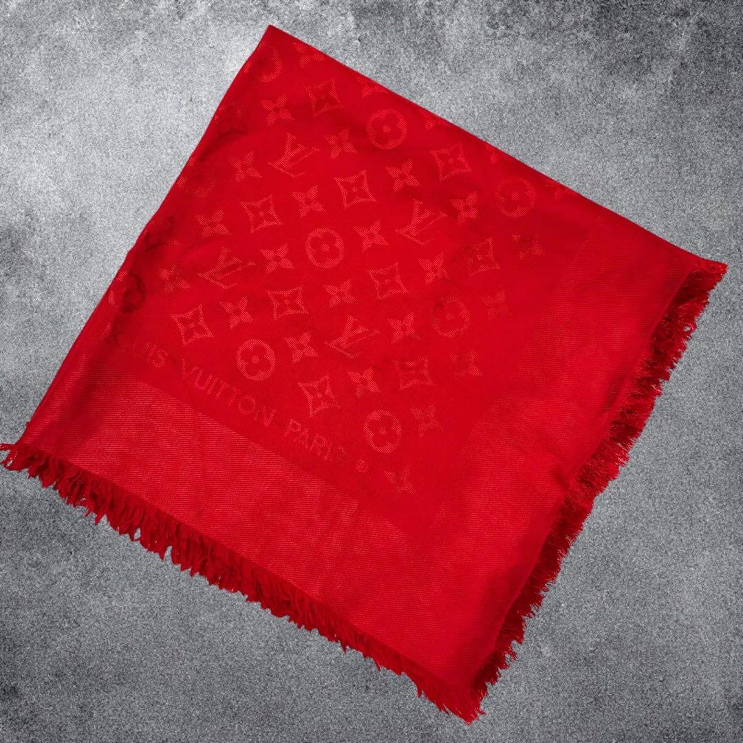 シルク混 ルイヴィトン ストール スカーフ モノグラム LOUISVUITTON